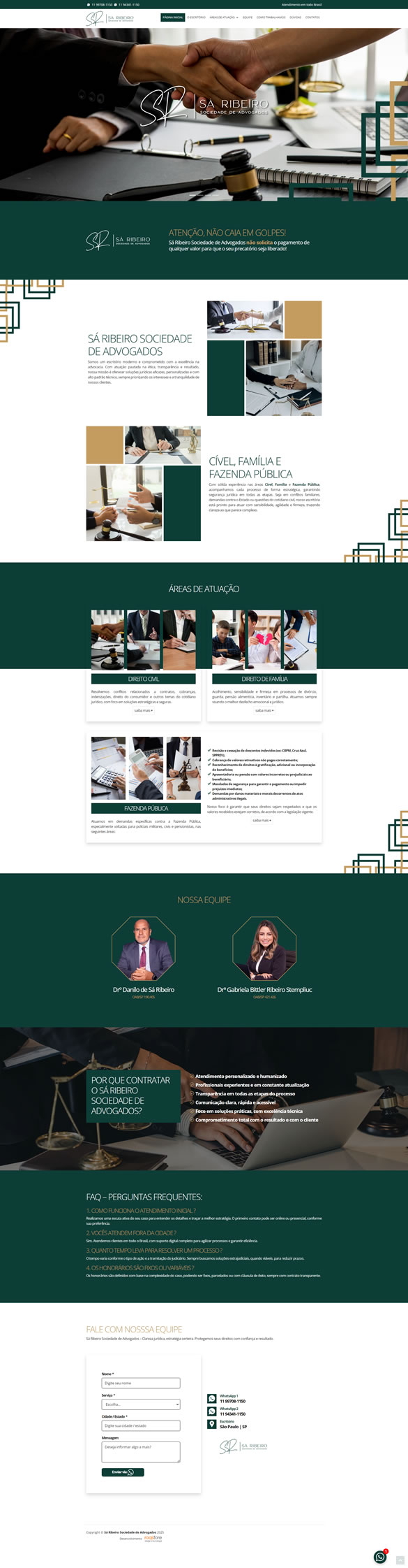 Site Sá Ribeiro Advogados